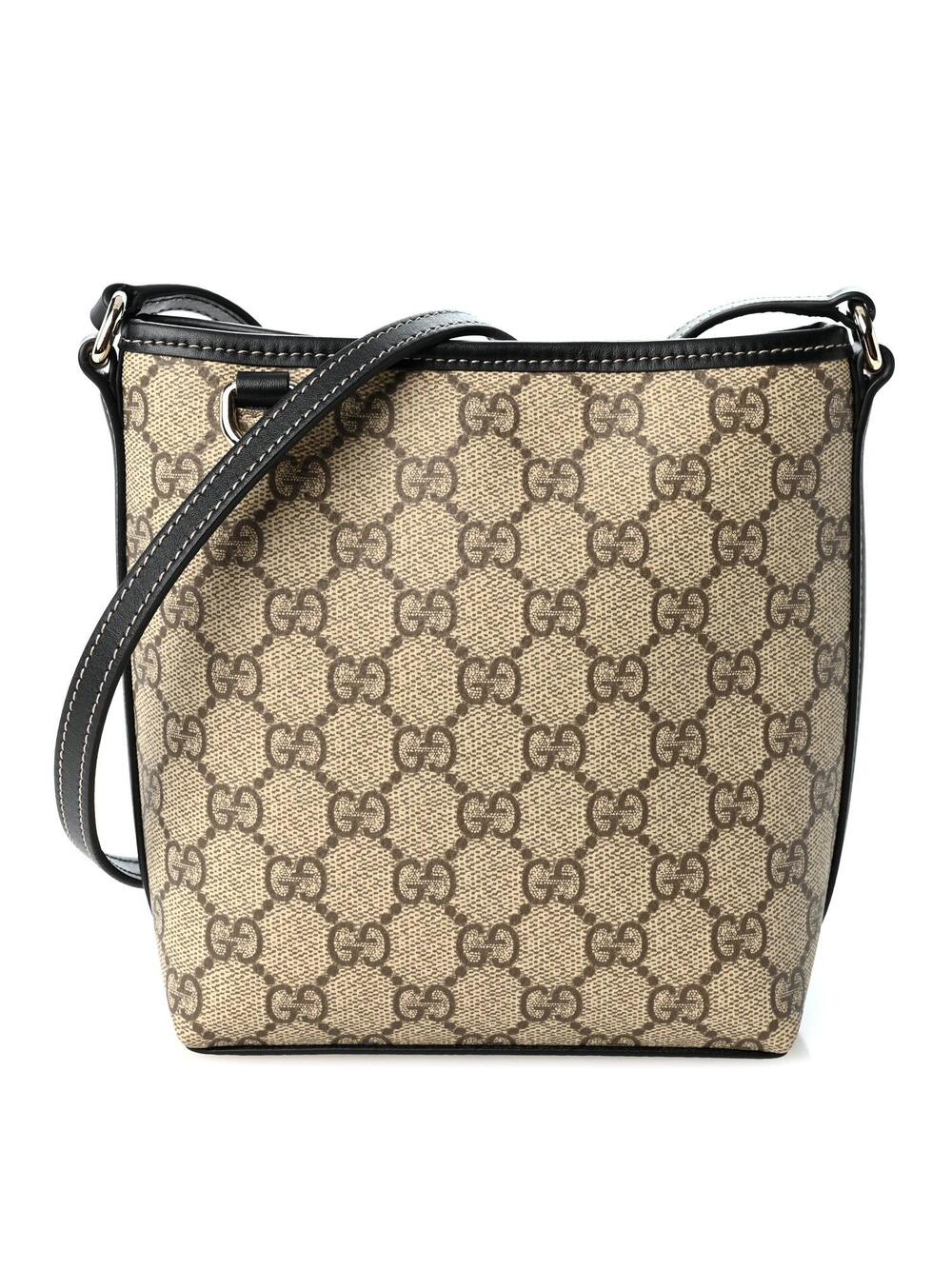 Gucci Gg Supreme Emblem Nano Bucket Bag #347466G10B